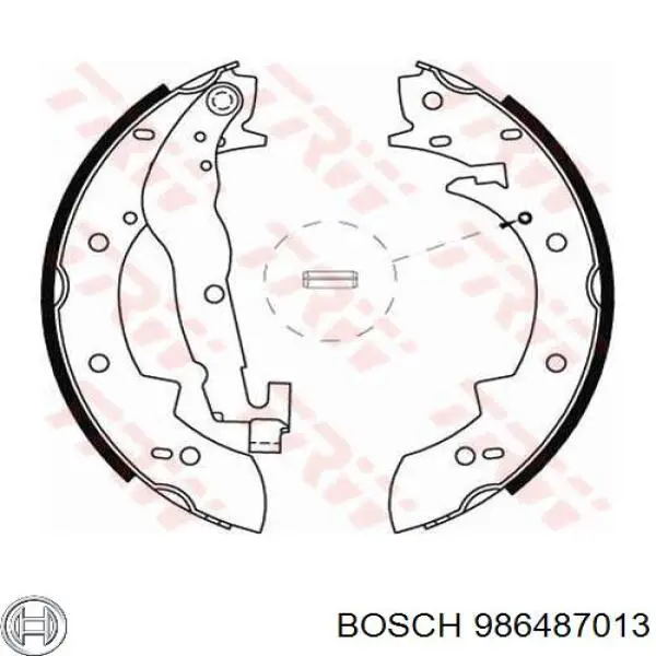 986487013 Bosch колодки тормозные задние, барабанные