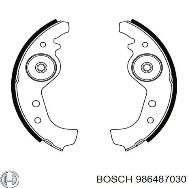 986487030 Bosch колодки тормозные задние барабанные