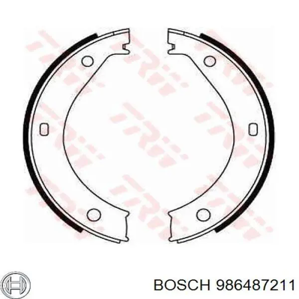 986487211 Bosch колодки ручника (стояночного тормоза)