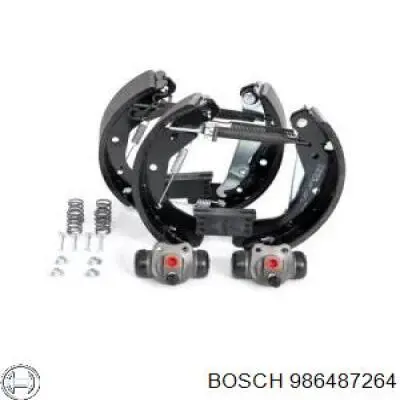 Купить 986487264 Bosch Задние барабанные тормозные колодки