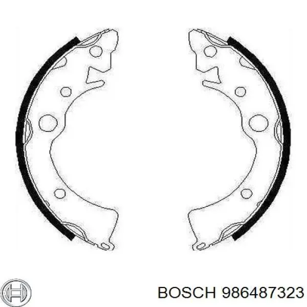 986487323 Bosch колодки тормозные задние барабанные
