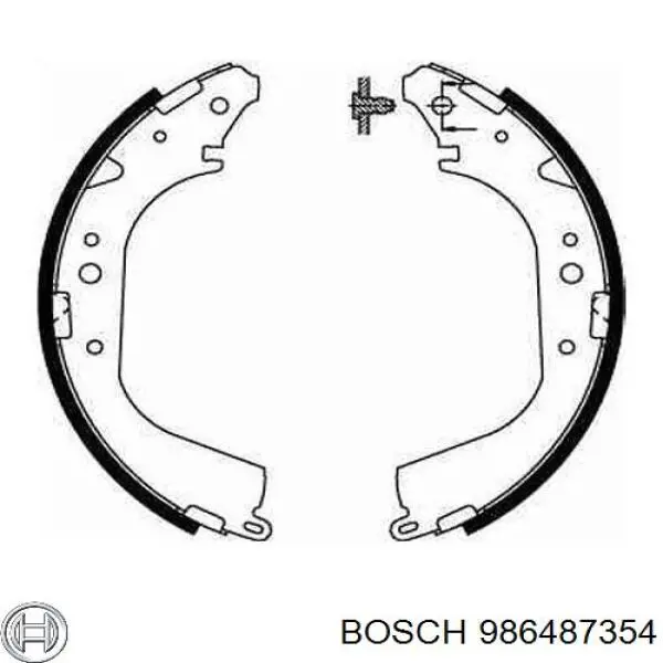 986487354 Bosch колодки тормозные задние барабанные