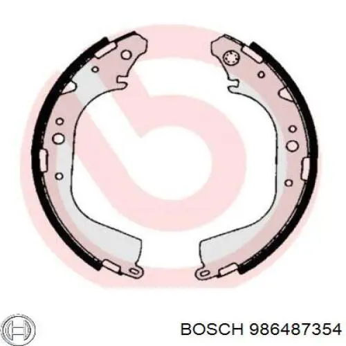 Задние барабанные колодки 986487354 Bosch