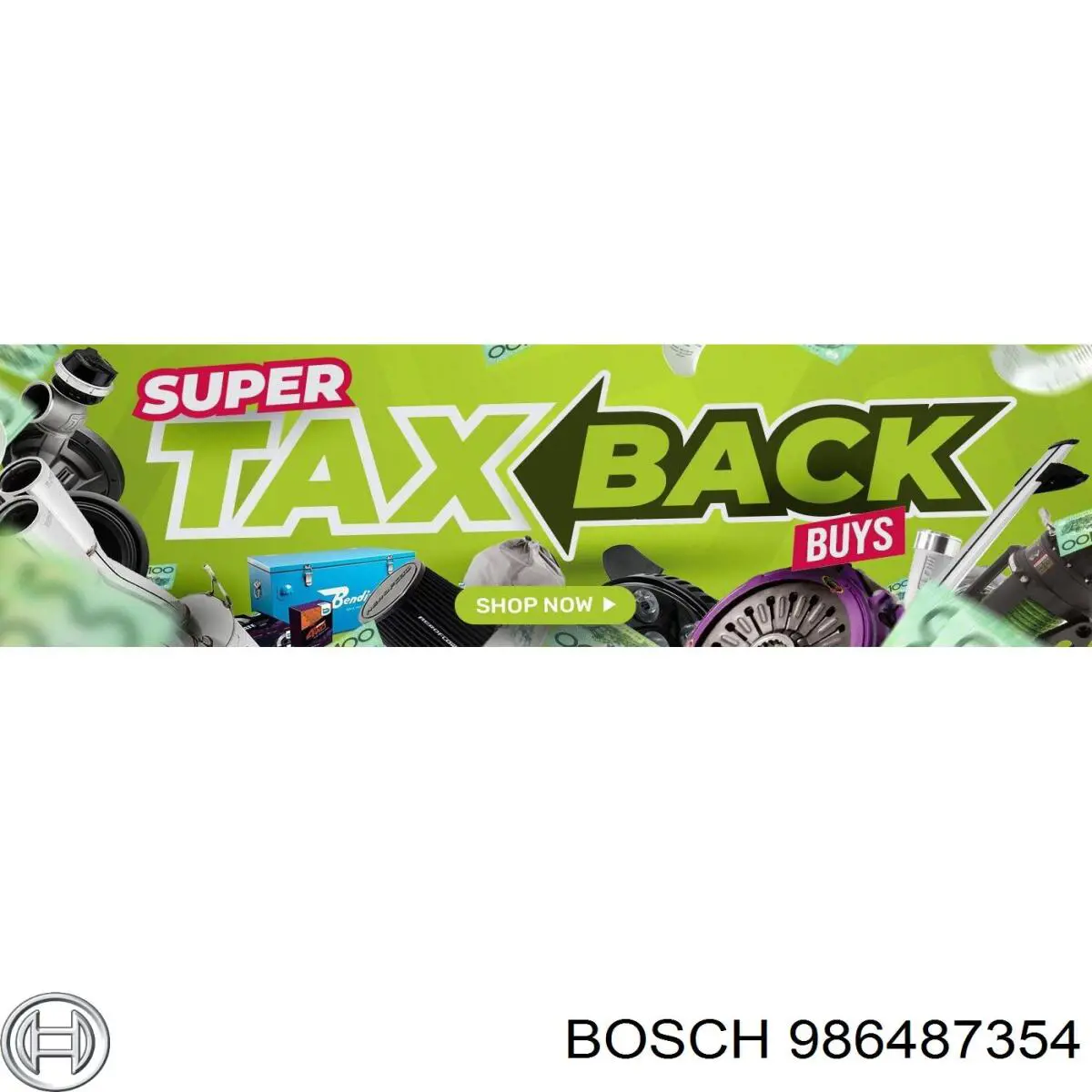 Купить 986487354 Bosch Задние барабанные тормозные колодки