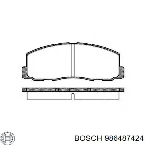 Задние барабанные колодки 986487424 Bosch