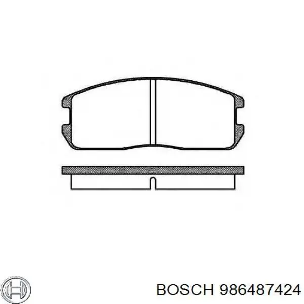 986487424 Bosch Барабанные тормозные колодки
