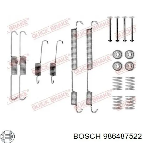 986487522 Bosch Барабанные тормозные колодки