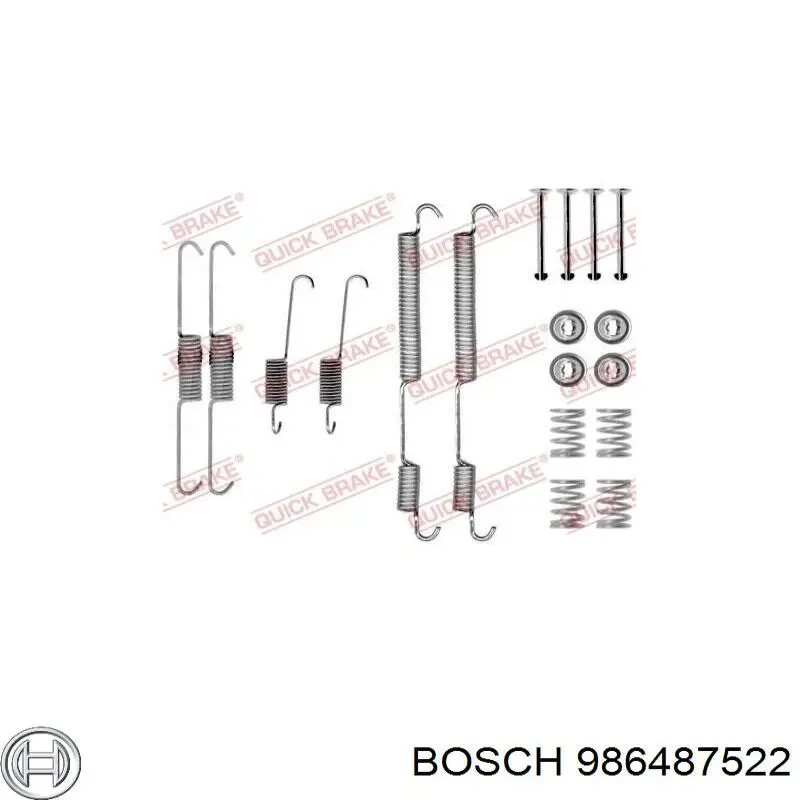 Задние барабанные колодки 986487522 Bosch