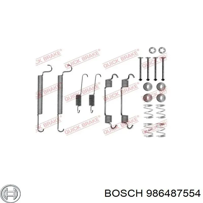 986487554 Bosch Барабанные тормозные колодки