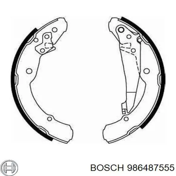 986487555 Bosch колодки тормозные задние барабанные
