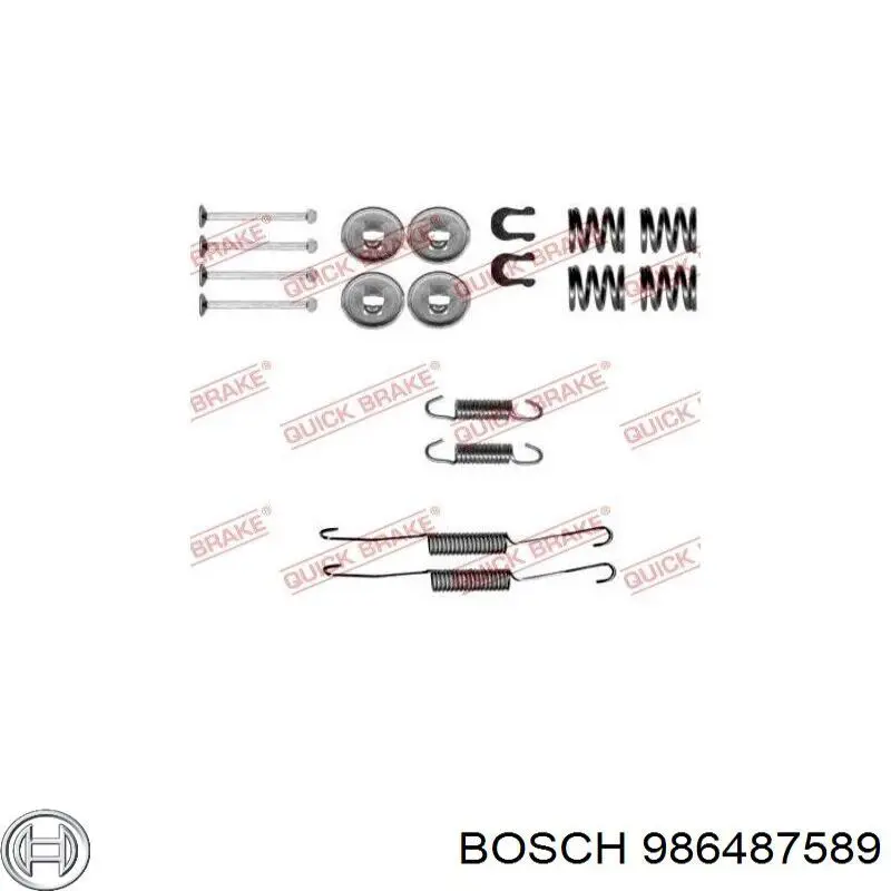 986487589 Bosch задние барабанные колодки