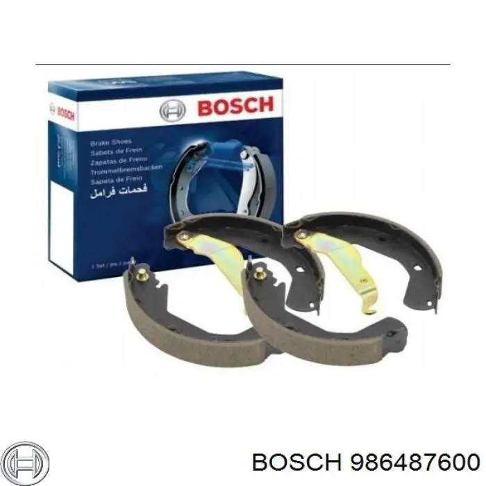 986487600 Bosch sapatas do freio traseiras de tambor