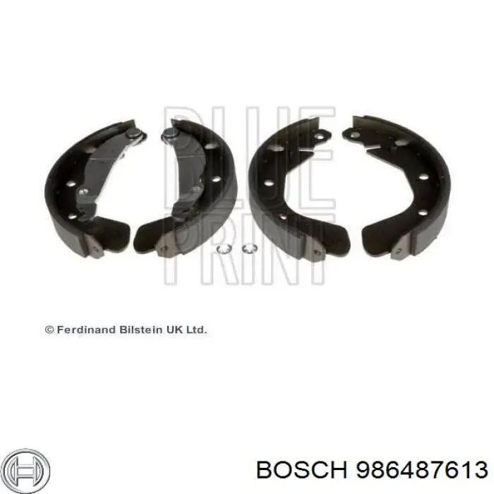 986487613 Bosch sapatas do freio traseiras de tambor