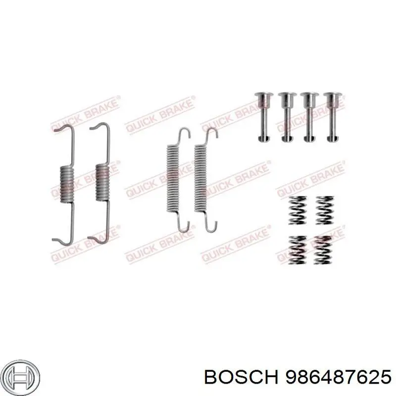 Juego de zapatas de frenos, freno de estacionamiento 986487625 Bosch