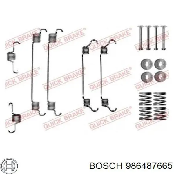 Zapatas de frenos de tambor traseras 986487665 Bosch