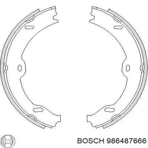 Колодки ручника 986487666 Bosch