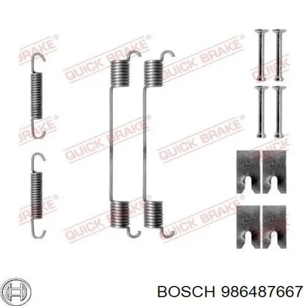 986487667 Bosch Барабанные тормозные колодки