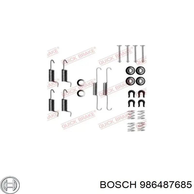 986487685 Bosch колодки тормозные задние дисковые