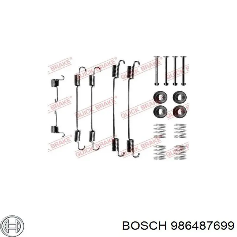 986487699 Bosch колодки тормозные задние барабанные