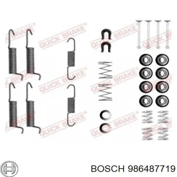 986487719 Bosch Тормозные колодки ручника