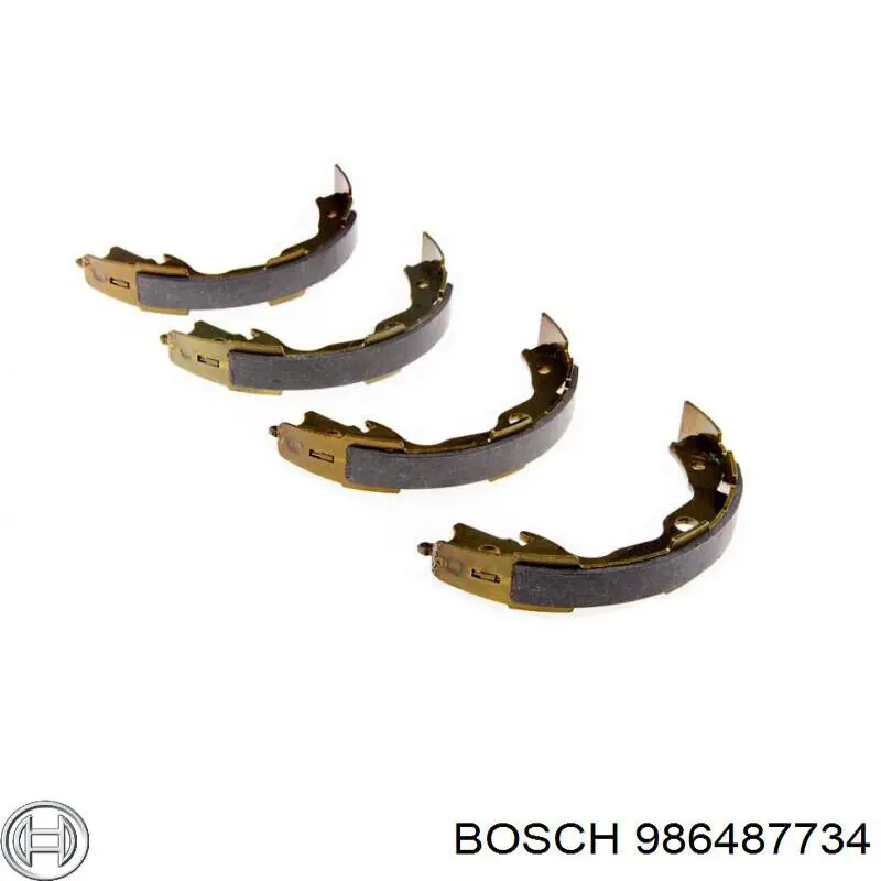 986487734 Bosch Тормозные колодки ручника