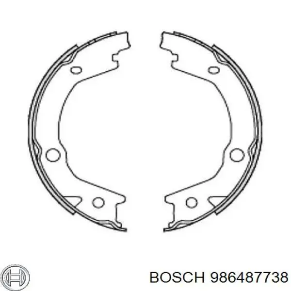 Колодки ручника 986487738 Bosch