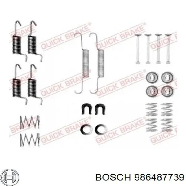 986487739 Bosch Тормозные колодки ручника