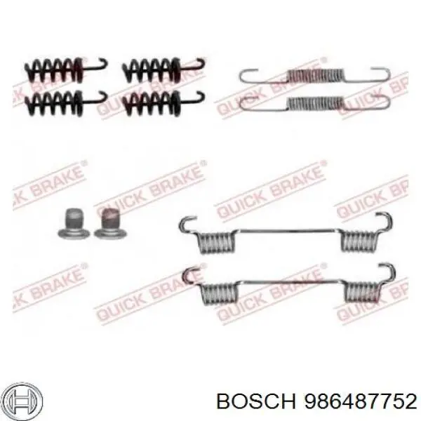 Колодки ручника 986487752 Bosch