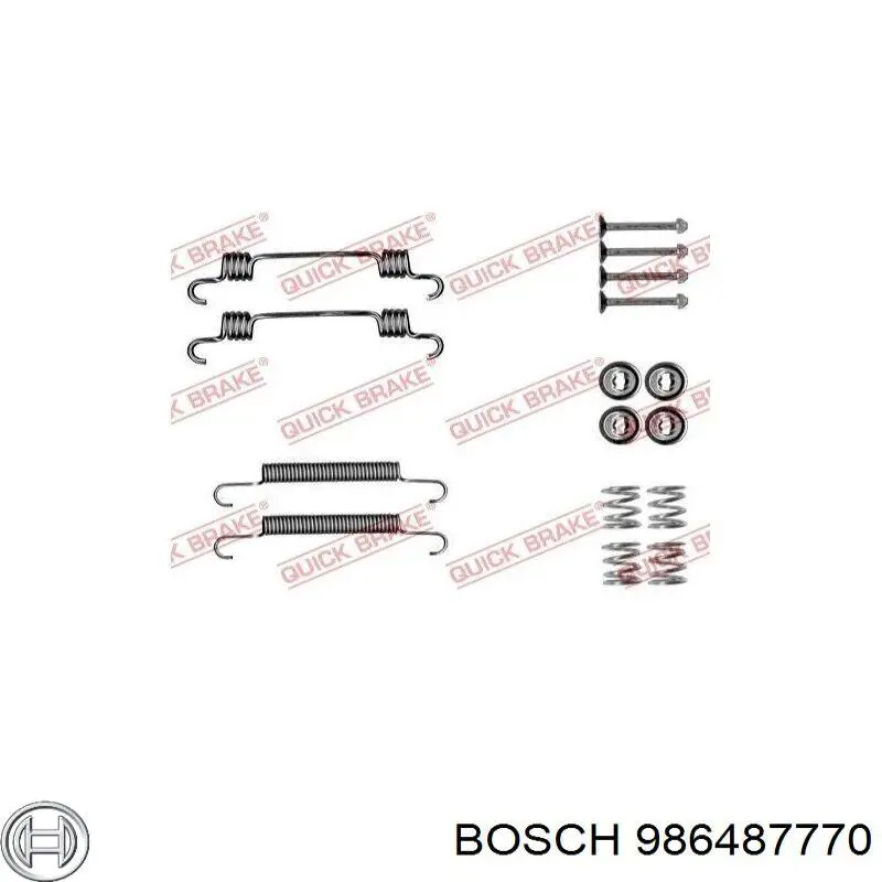 Задние барабанные колодки 986487770 Bosch