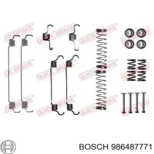 Zapatas de frenos de tambor traseras 986487771 Bosch