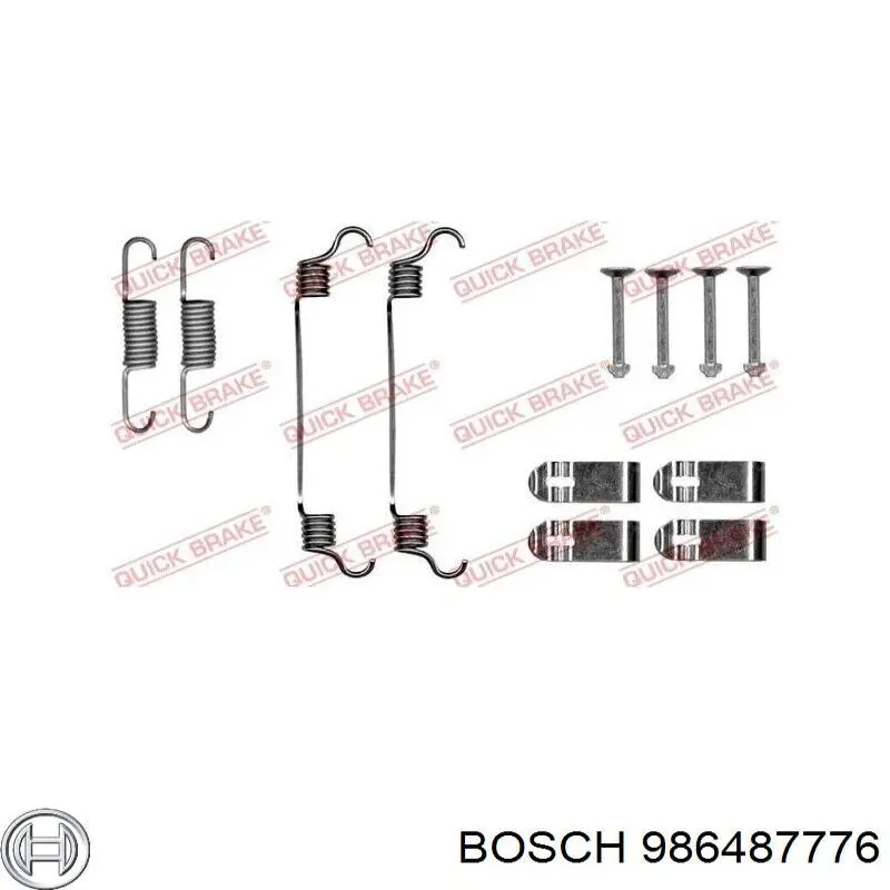 986487776 Bosch колодки ручника (стояночного тормоза)