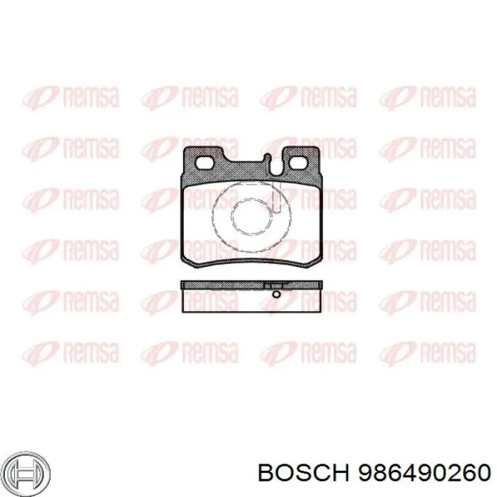 986490260 Bosch колодки тормозные задние дисковые