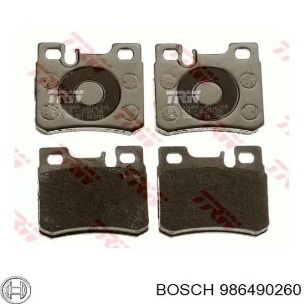 Колодки дисковые  Bosch 986490260 цена, от 11.20 USD