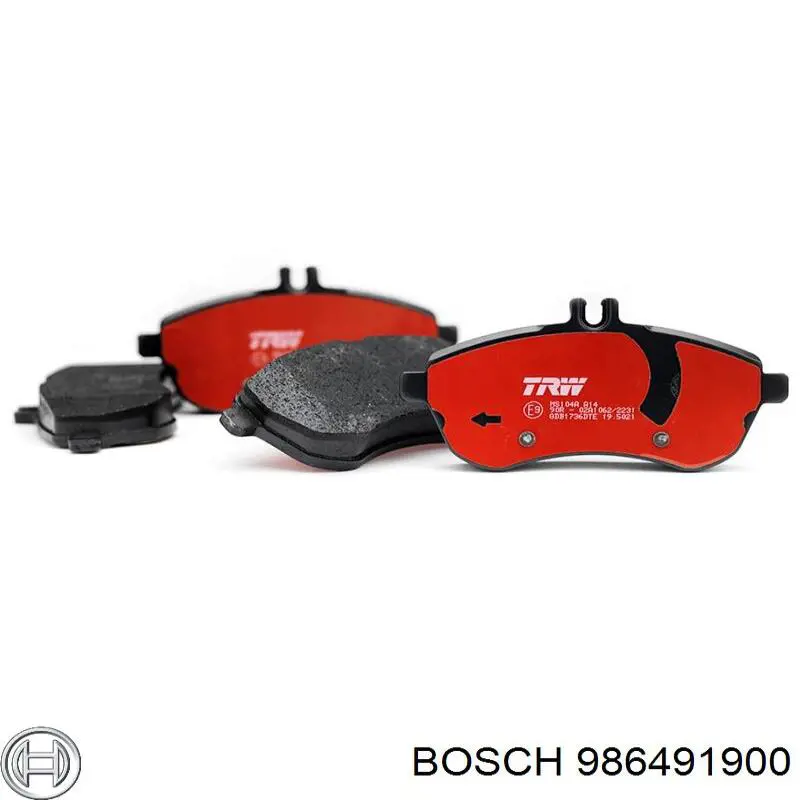 986491900 Bosch Колодки передние