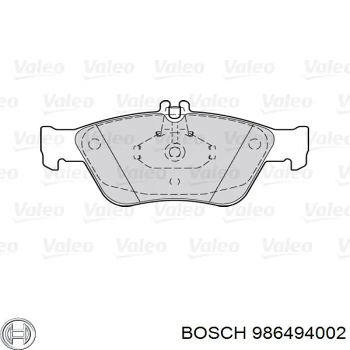 986494002 Bosch Колодки передние