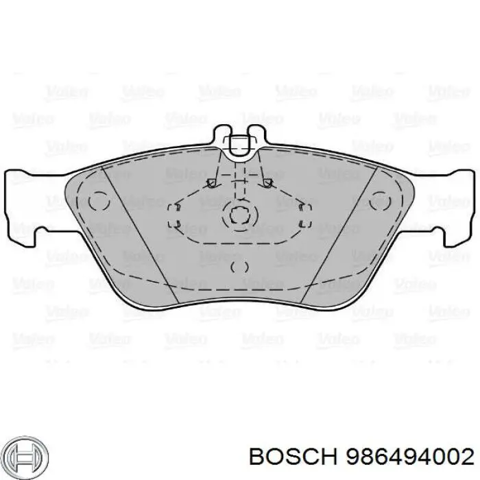 Передние тормозные колодки 986494002 Bosch