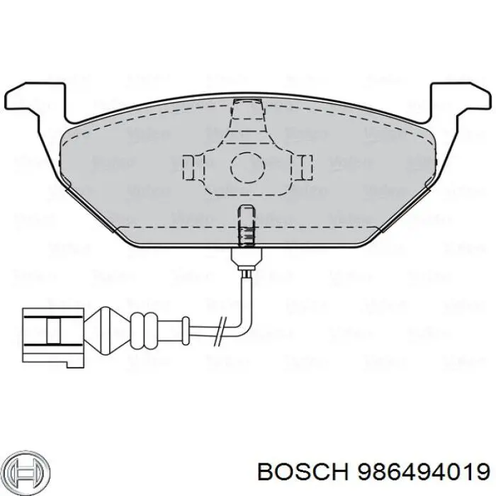986494019 Bosch Колодки передние