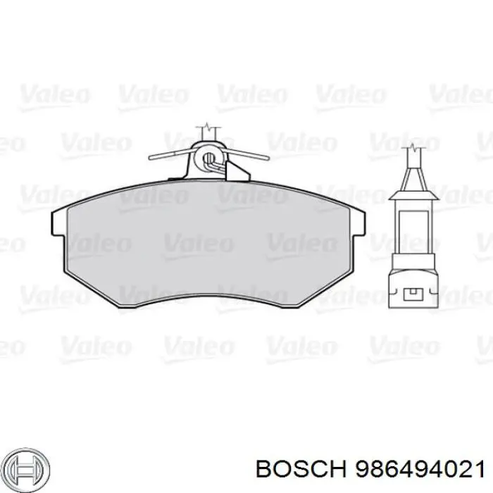 986494021 Bosch Колодки передние