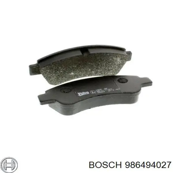Купить 986494027 Bosch Колодки тормозные