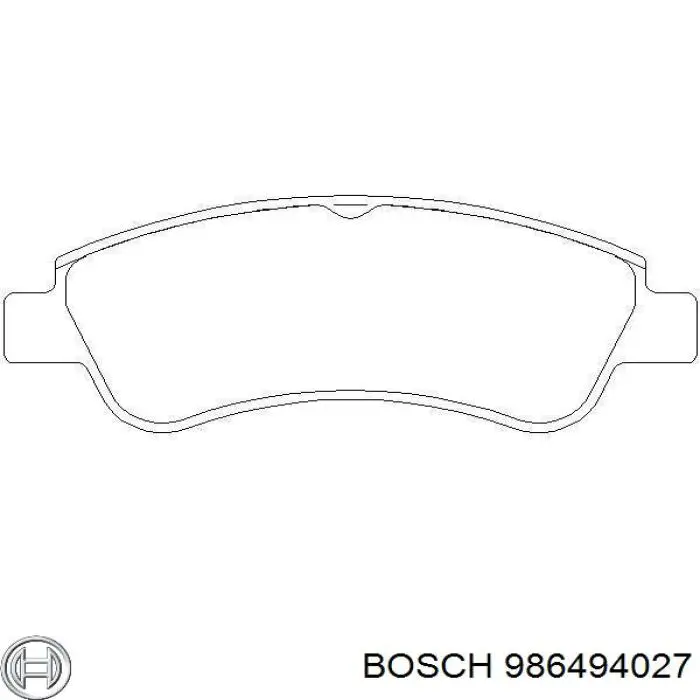 Передние тормозные колодки 986494027 Bosch
