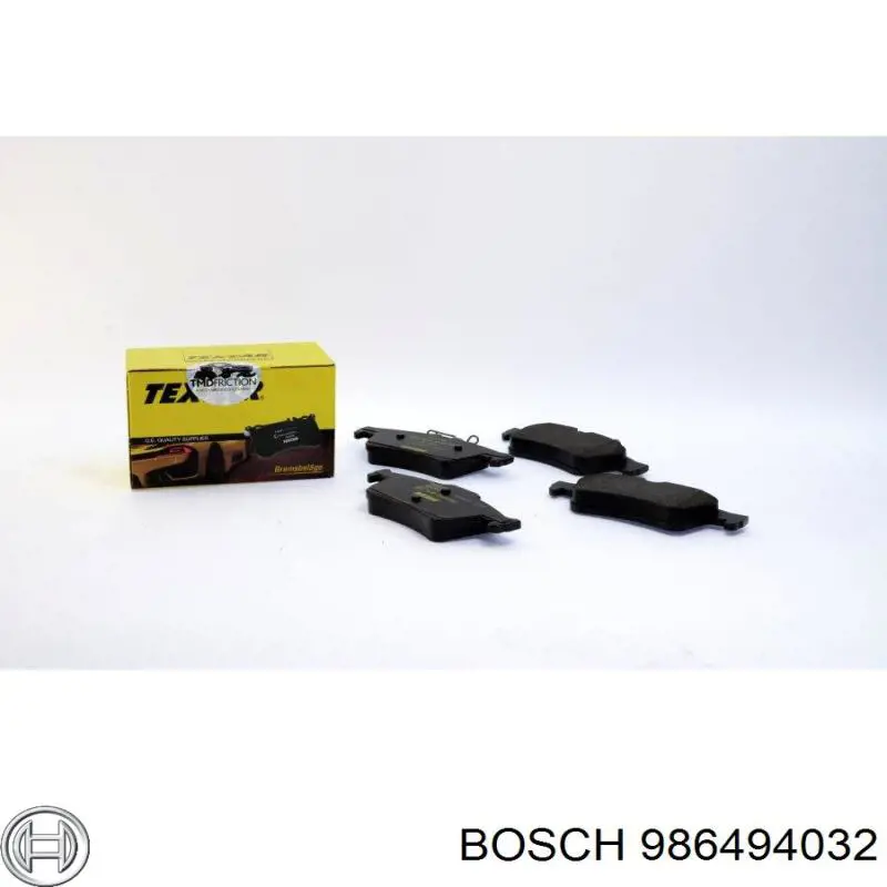 Купить 986494032 Bosch Колодки тормозные задние, дисковые
