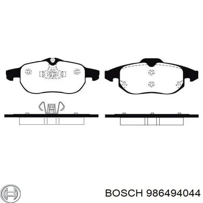Купить 986494044 Bosch Колодки тормозные