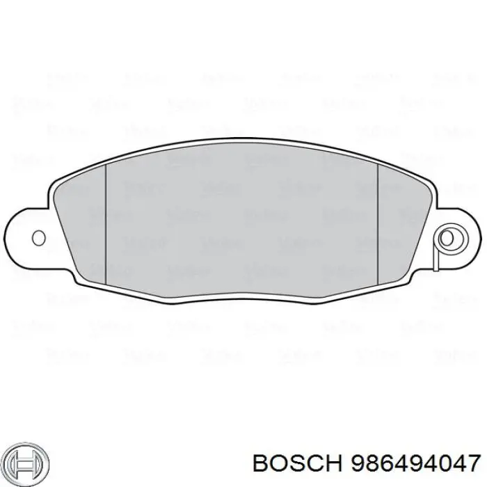 Купить 986494047 Bosch Колодки тормозные