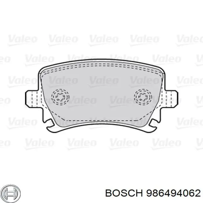 986494062 Bosch Колодки тормозные дисковые комплект