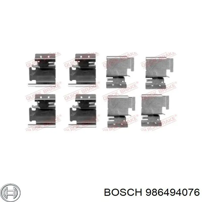 Задние тормозные колодки 986494076 Bosch
