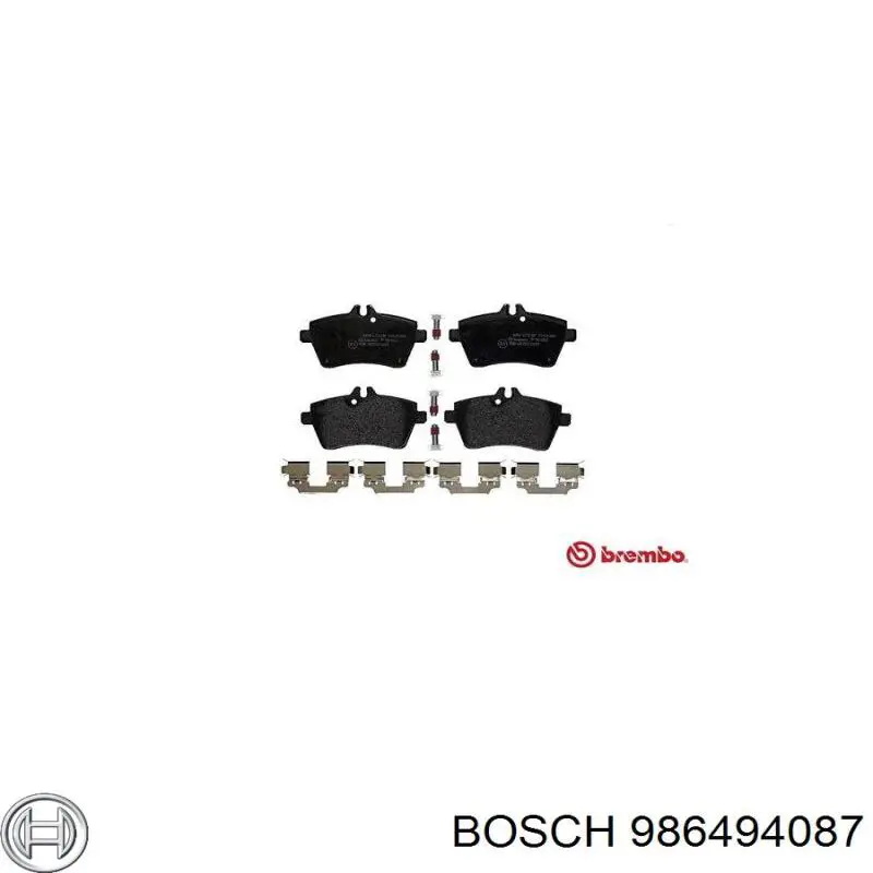 986494087 Bosch колодки тормозные передние дисковые