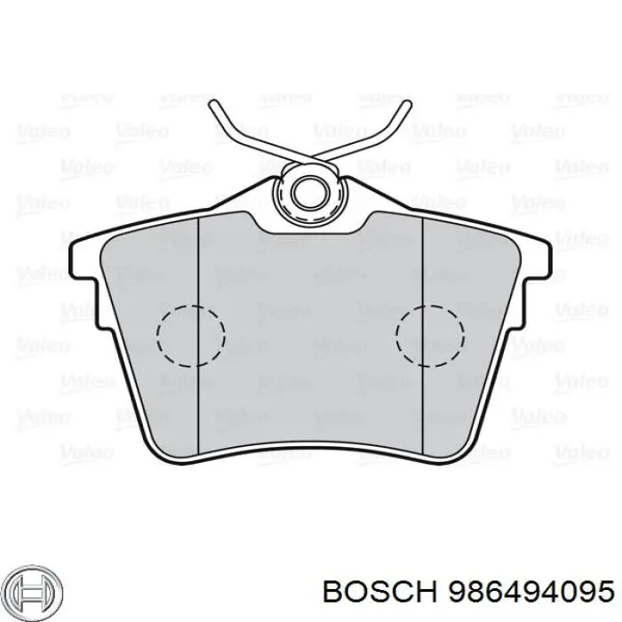 Задние тормозные колодки 986494095 Bosch