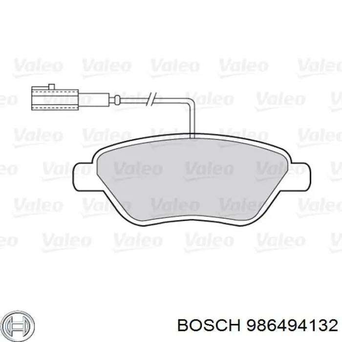 Передние тормозные колодки 986494132 Bosch
