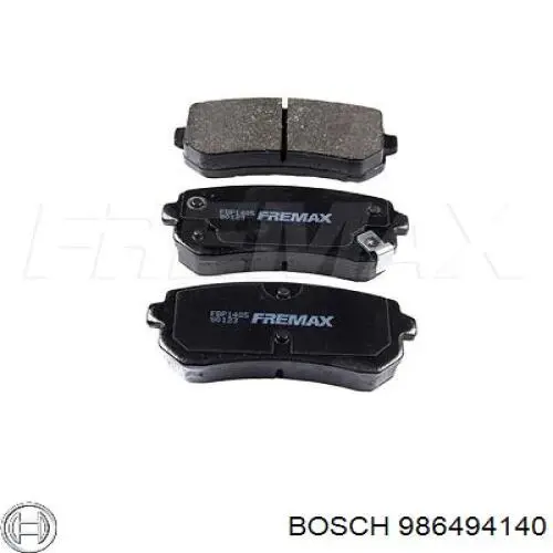 986494140 Bosch sapatas do freio traseiras de disco