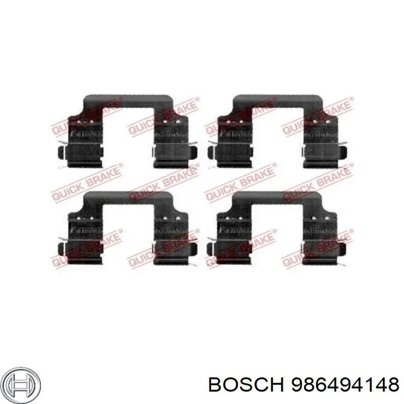 986494148 Bosch Колодки тормозные дисковые комплект